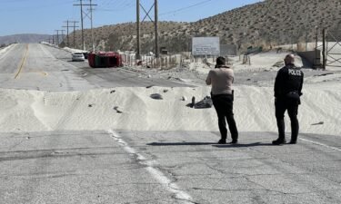 Indian Canyon sand berm crash