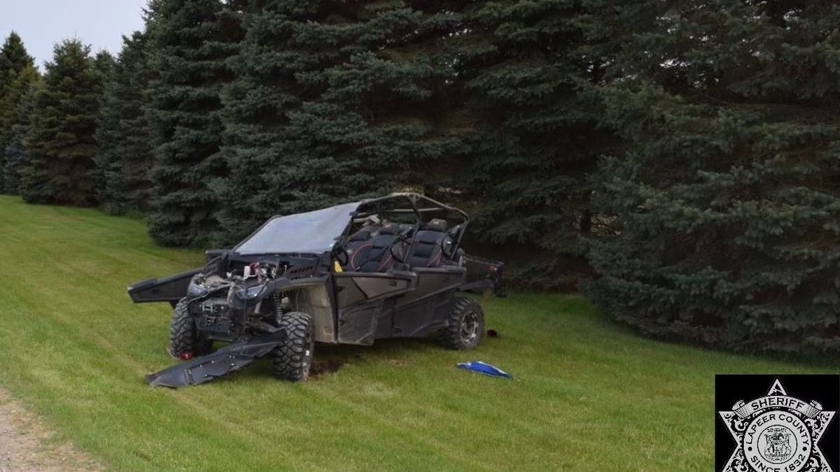 <i>Lapeer County Sheriff's Department/WNEM</i><br/>A North Branch teenager was killed and a Marlette teenager was seriously injured in a UTV crash over the weekend. It happened at 6:39 p.m. on Sunday