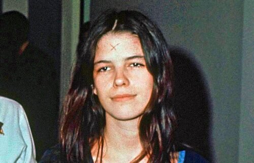 Leslie Van Houten is seen in a Los Angeles lockup in this March 29
