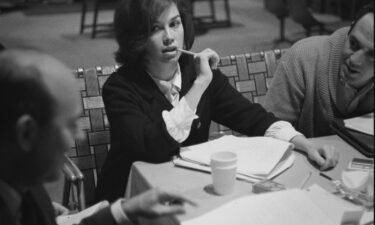Mary Tyler Moore at a table read for "The Dick Van Dyke Show."
