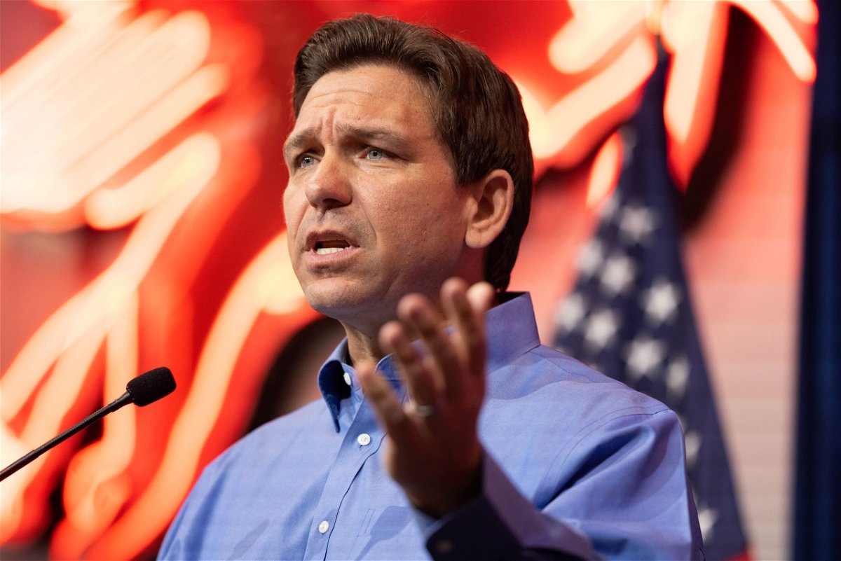<i>Rebecca S. Gratz/The Washington Post/Getty Images</i><br/>Florida Gov. Ron DeSantis was well-received during an appearance Saturday in Sioux County