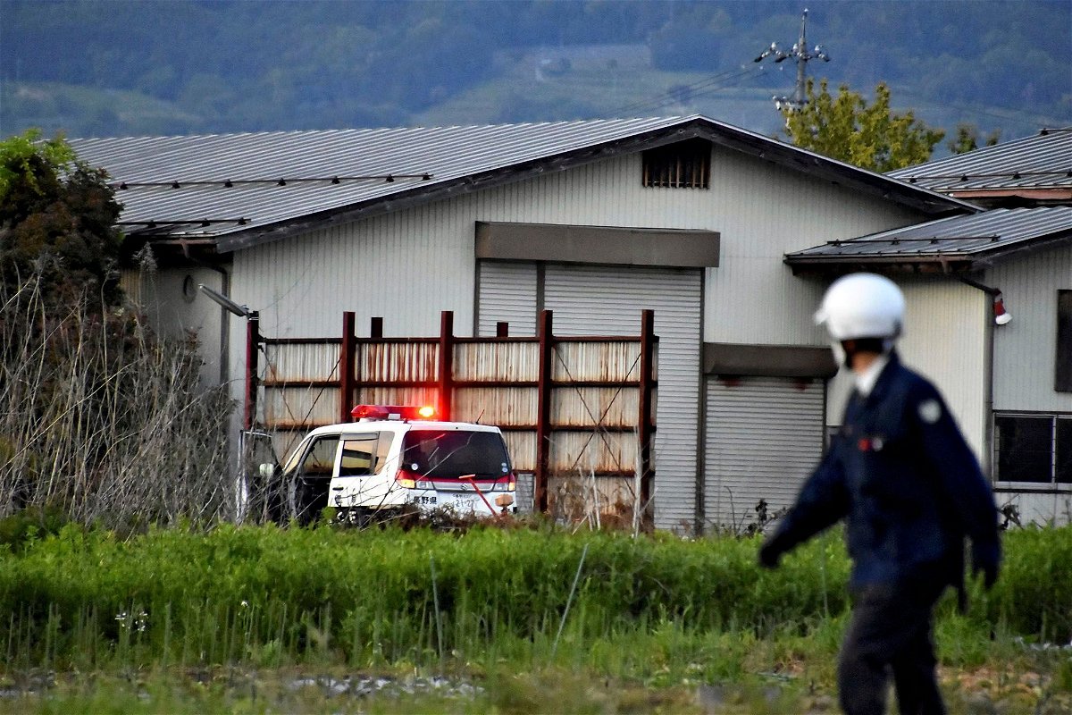 <i>Naoto Suzuki/AP</i><br/>The house where a suspect barricaded himself with a hunting gun in Nakano City