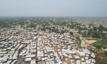 A drone view of the Rohingya camp no. 11 in the southern border district of Cox's Bazar