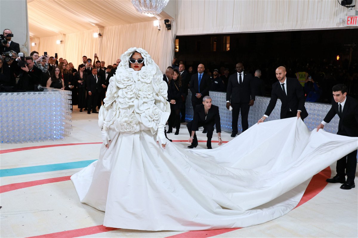 <i>Theo Wargo/Getty Images</i><br/>Rihanna attends the 2023 Met Gala celebrating 