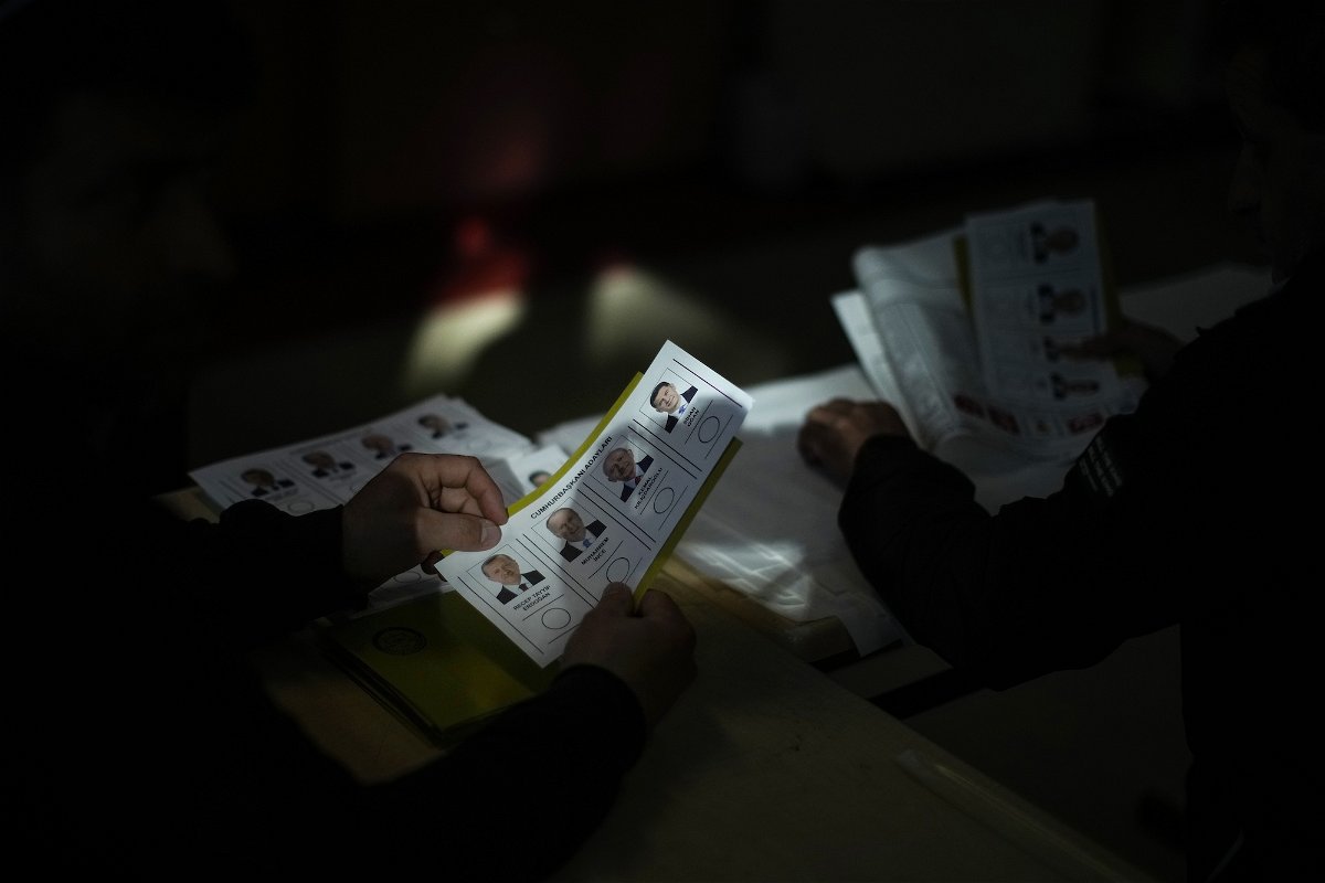 <i>Francisco Seco/AP</i><br/>Election representative prepare the ballots at a polling station at a polling station in Istanbul.