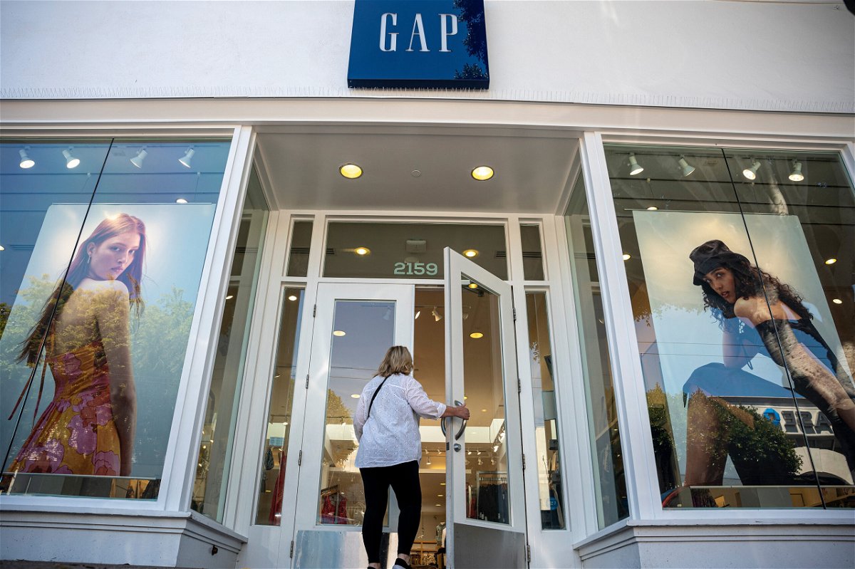 US consumer sentiment worsened in May as Americans grew concerned about the economy's direction and a potential default of the US government's debt. Pictured is a Gap store in San Francisco.