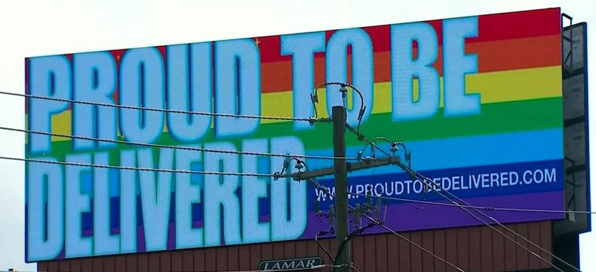 <i></i><br/>LGBTQ advocates say Marietta church billboards target their community. The billboard is one of several in metro Atlanta promoting ‘proudtobedelivered.com