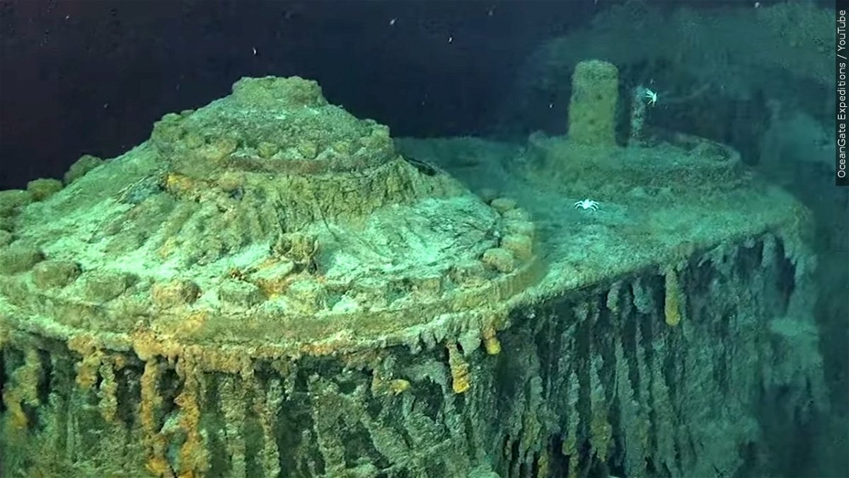 PHOTO: Footage of the Titanic taken by OceanGate Expeditions, Photo Date: 12/15/2021