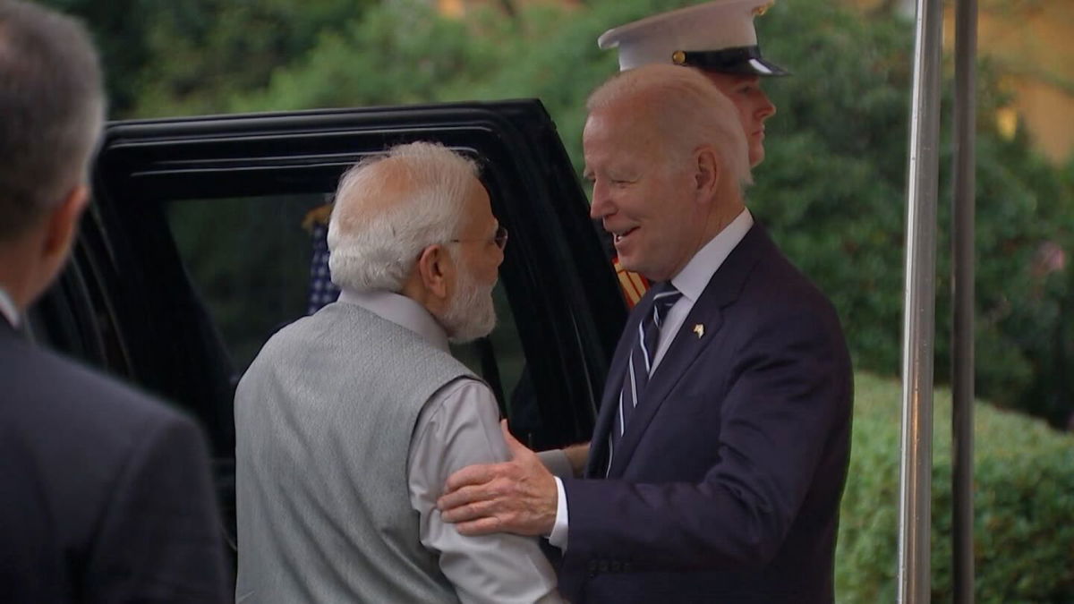 <i>POOL</i><br/>President Joe Biden on Wednesday welcomes Indian Prime Minister Narendra Modi to the White House for an official state visit.