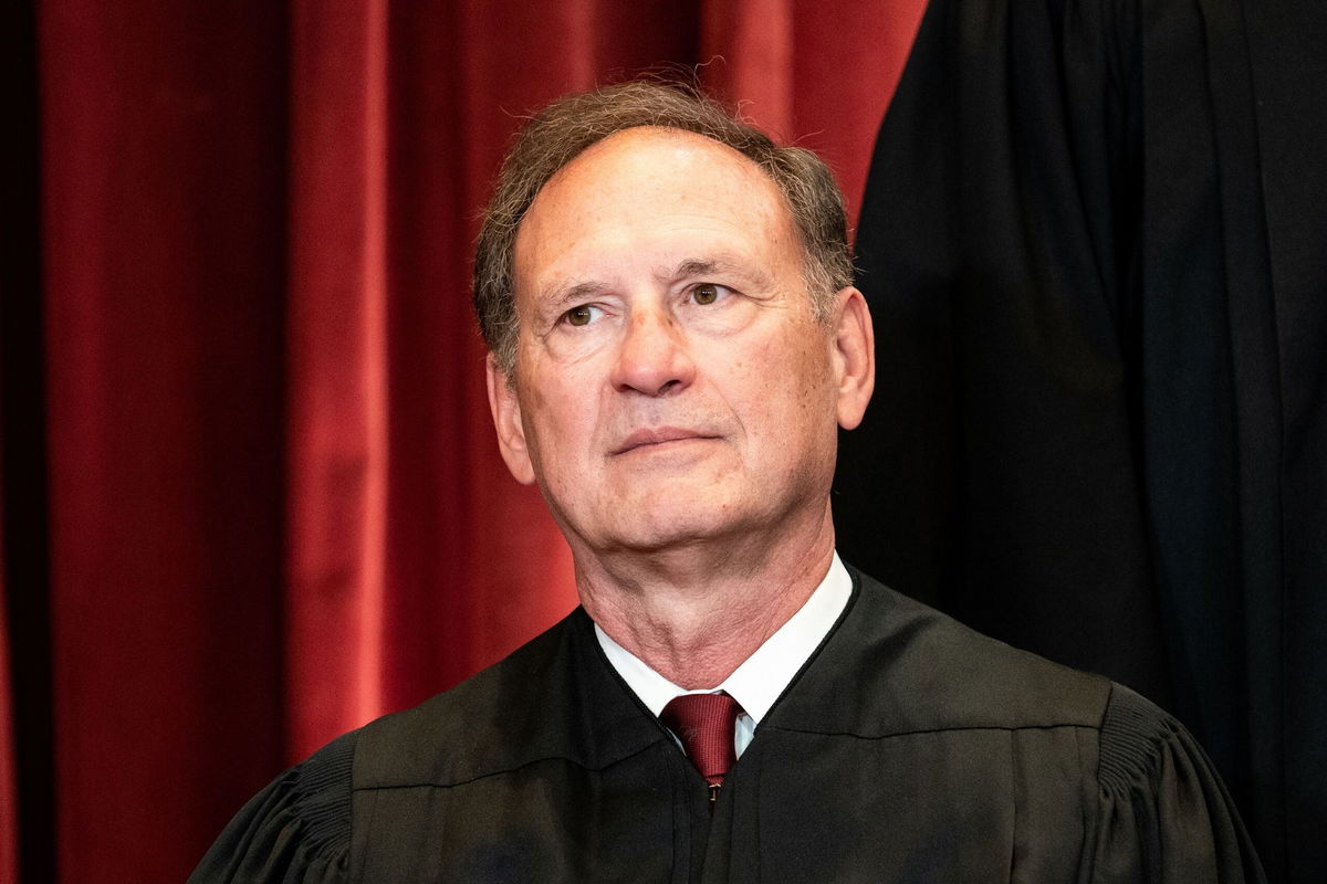 <i>Erin Schaff/Pool/Getty Images</i><br/>Associate Justice Samuel Alito sits during a group photo of the Justices at the Supreme Court in Washington