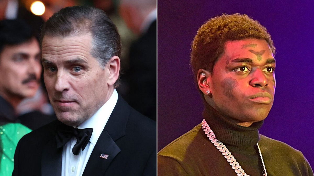 <i>Getty Images</i><br/>Hunter Biden (left) and Kodak Black are seen here in a split image.