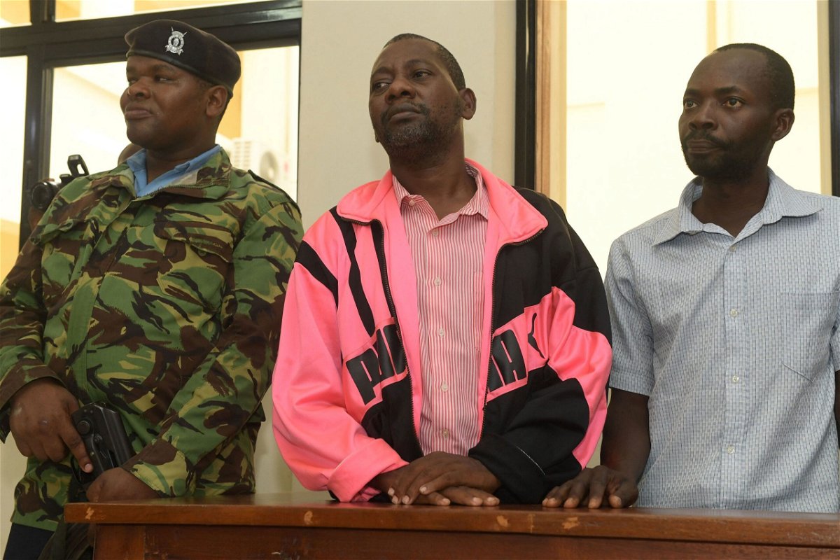 <i>Simon Maina/AFP via Getty Images</i><br/>Self-proclaimed pastor Paul Nthenge Mackenzie appears in court in Malindi on May 2