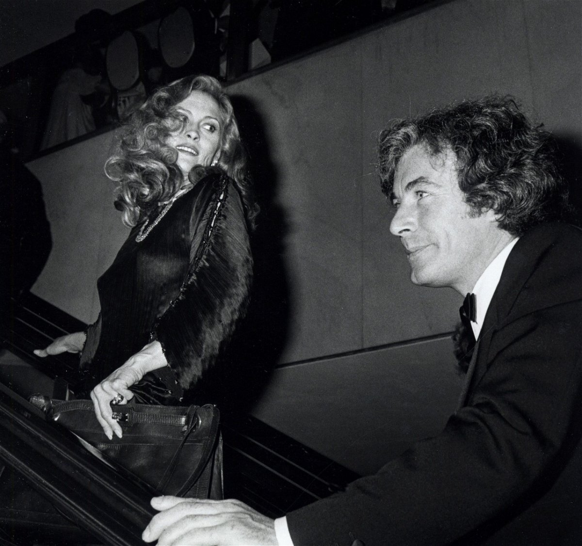 <i>Ron Galella/Ron Galella Collection/Getty Images</i><br/>Faye Dunaway and Terry O'Neill in 1980 at the 34th Tony Awards party in New York.