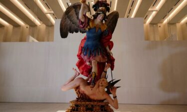 Luisa Roldan's 1692 sculpture “Saint Michael the Archangel Defeating the Devil (El Arcángel San Miguel venciendo al demonio)" will be on display for the first time at the Royal Collections Gallery in Madrid