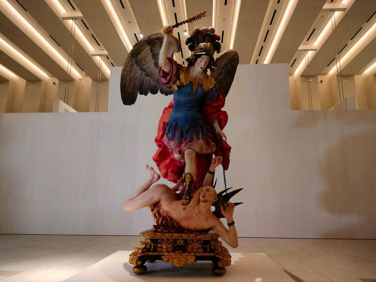 <i>Patrimonio Nacional</i><br/>Luisa Roldan's 1692 sculpture “Saint Michael the Archangel Defeating the Devil (El Arcángel San Miguel venciendo al demonio)