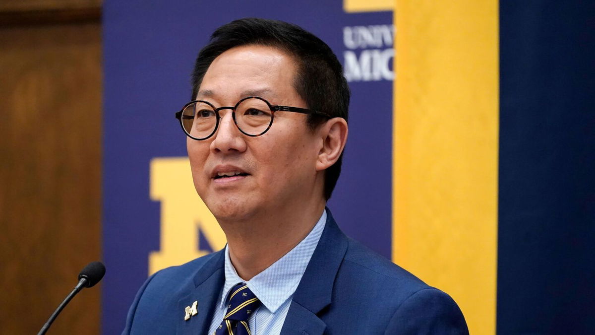 <i>Carlos Osorio/AP</i><br/>Santa Ono is University of Michigan President.