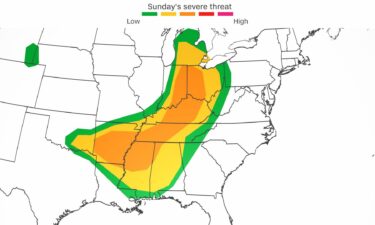 Severe storm threats are in place across a wide swath of the central US on June 25.