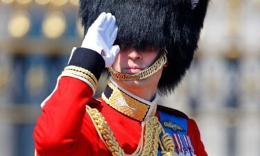 Prince William carries out what's known as The Colonel's Review -- his first since becoming Colonel of the Welsh Guards.