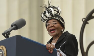 Christine King Farris delivers remarks during the 'Let Freedom Ring' commemoration event