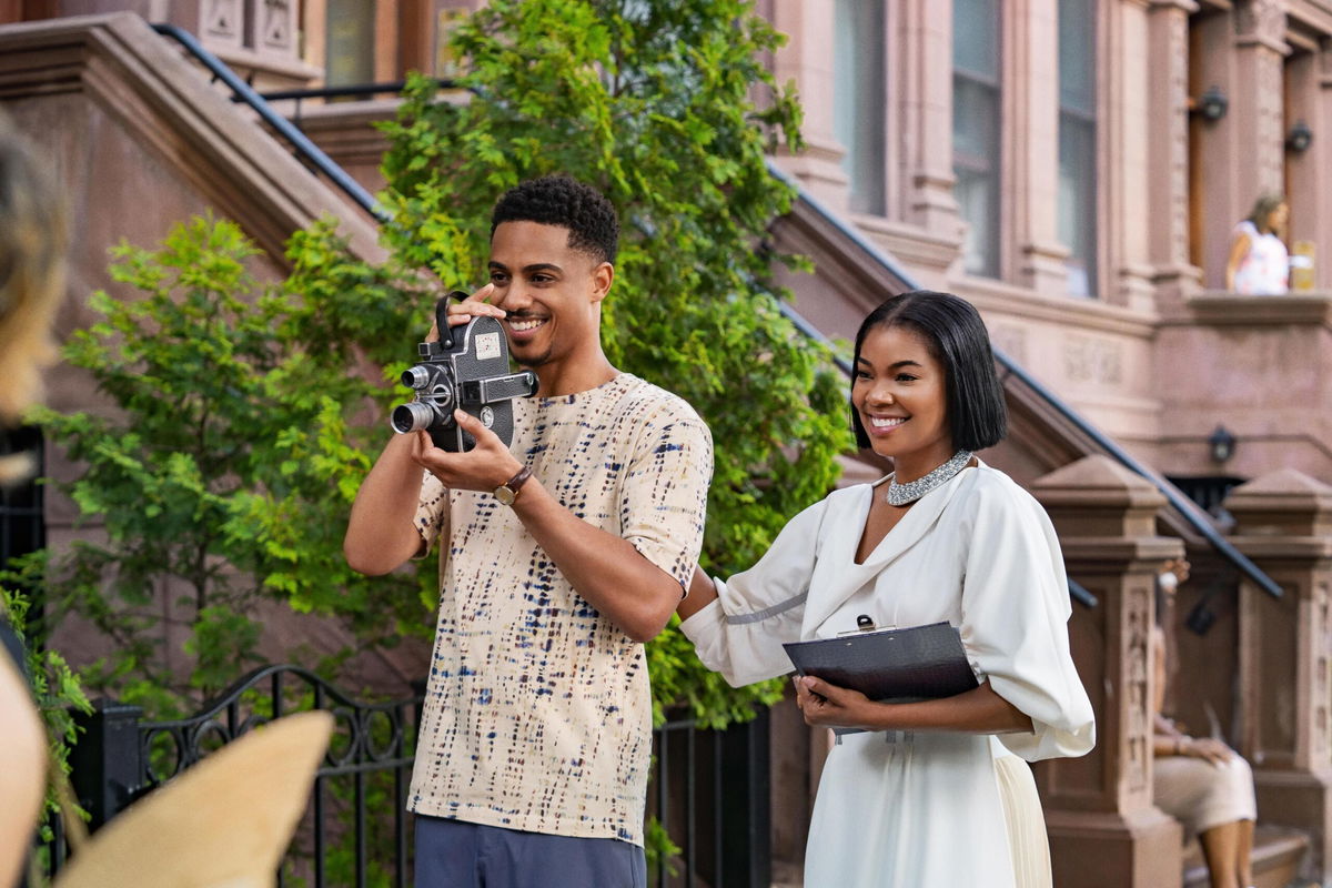 <i>Alyssa Longchamp/Netflix</i><br/>Keith Powers and Gabrielle Union in 