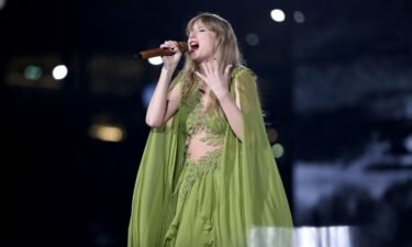 Taylor Swift performs onstage at Ford Field in Detroit on June 9.
