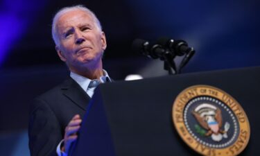 US President Joe Biden delivers remarks during a political rally hosted by union members