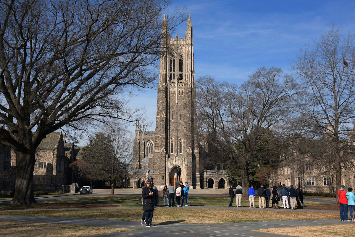 <i>Lance King/Getty Images</i><br/>A general view of the Duke University Chapel is seen here on January 27