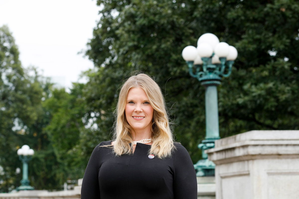 <i>Ruthie Hauge/Wisconsin State Journal/AP</i><br/>Wisconsin Elections Commission Administrator Meagan Wolfe poses outside of the Wisconsin State Capitol on August 31