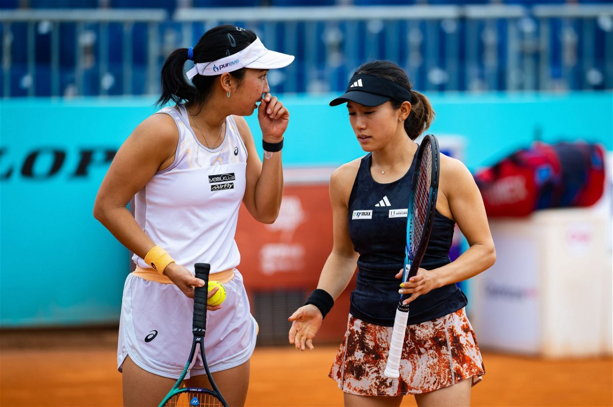 <i>Rob Prange/AFP7/Zuma Press</i><br/>Miyu Kato (right) and Aldila Sutjiadi were disqualified from the French Open after a ball girl was hit by a ball on June 4. Sutjiadi and Kato are pictured here at the 2023 Mutua Madrid Open on April 29.