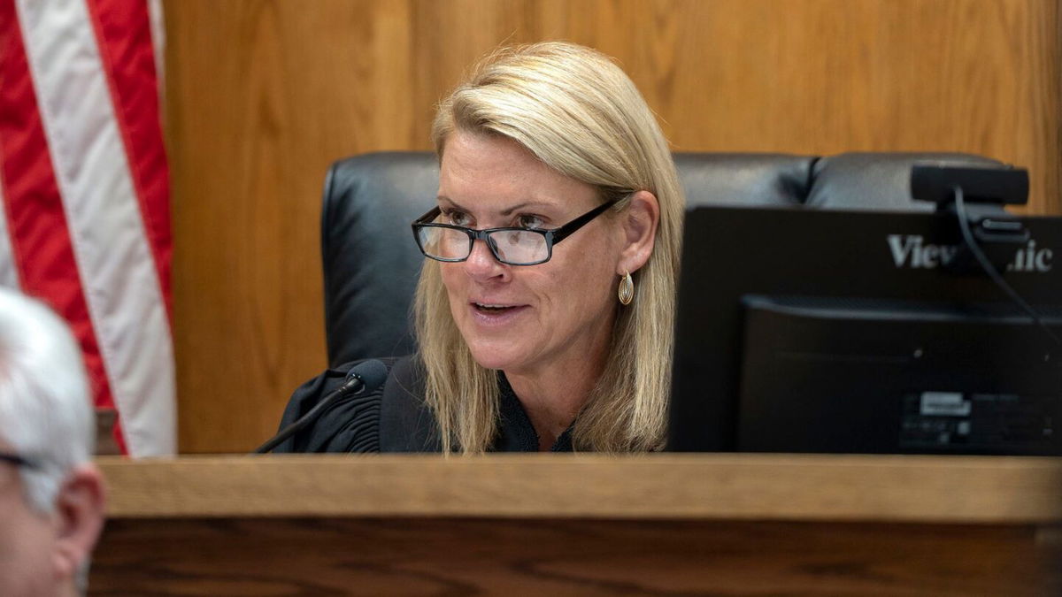 <i>Bradly J. Boner/Jackson Hole News & Guide/Pool/AP</i><br/>Medication abortion will remain legal in Wyoming for now after Teton County District Court Judge Melissa Owens blocked the state’s ban on abortion pills on June 22. Owens is seen here on June 2 in Jackson