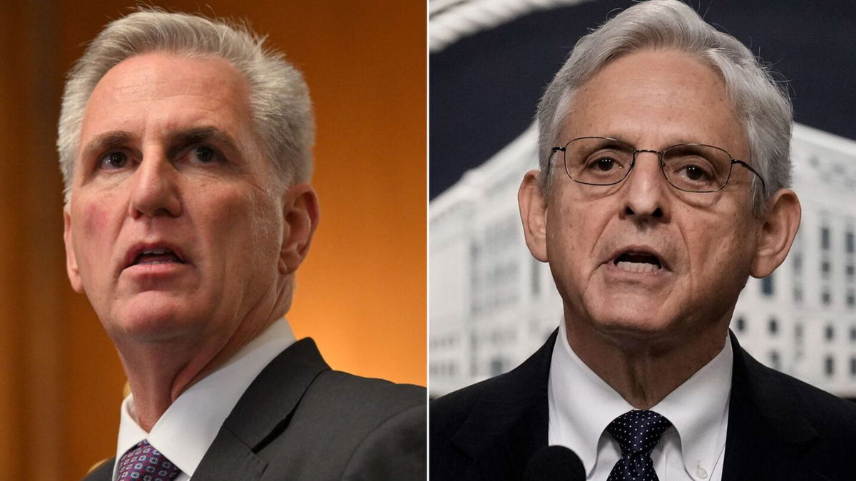 <i>AFP/Getty Images</i><br/>Kevin McCarthy (left) and Merrick Garland are pictured here in a split image.