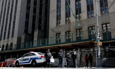 The Manhattan District Attorney's office in New York on April 3. A 54-year-old Manhattan man was arrested after he allegedly raped and gave drugs to a 14-year-old girl who overdosed in a New York City hotel room