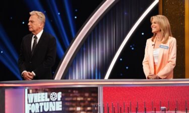 (From left) Pat Sajak and Vanna White on 'Celebrity Wheel of Fortune.' Vanna White still can’t believe she’s made it through nearly 41 seasons of “Wheel of Fortune” with her co-host Pat Sajak
