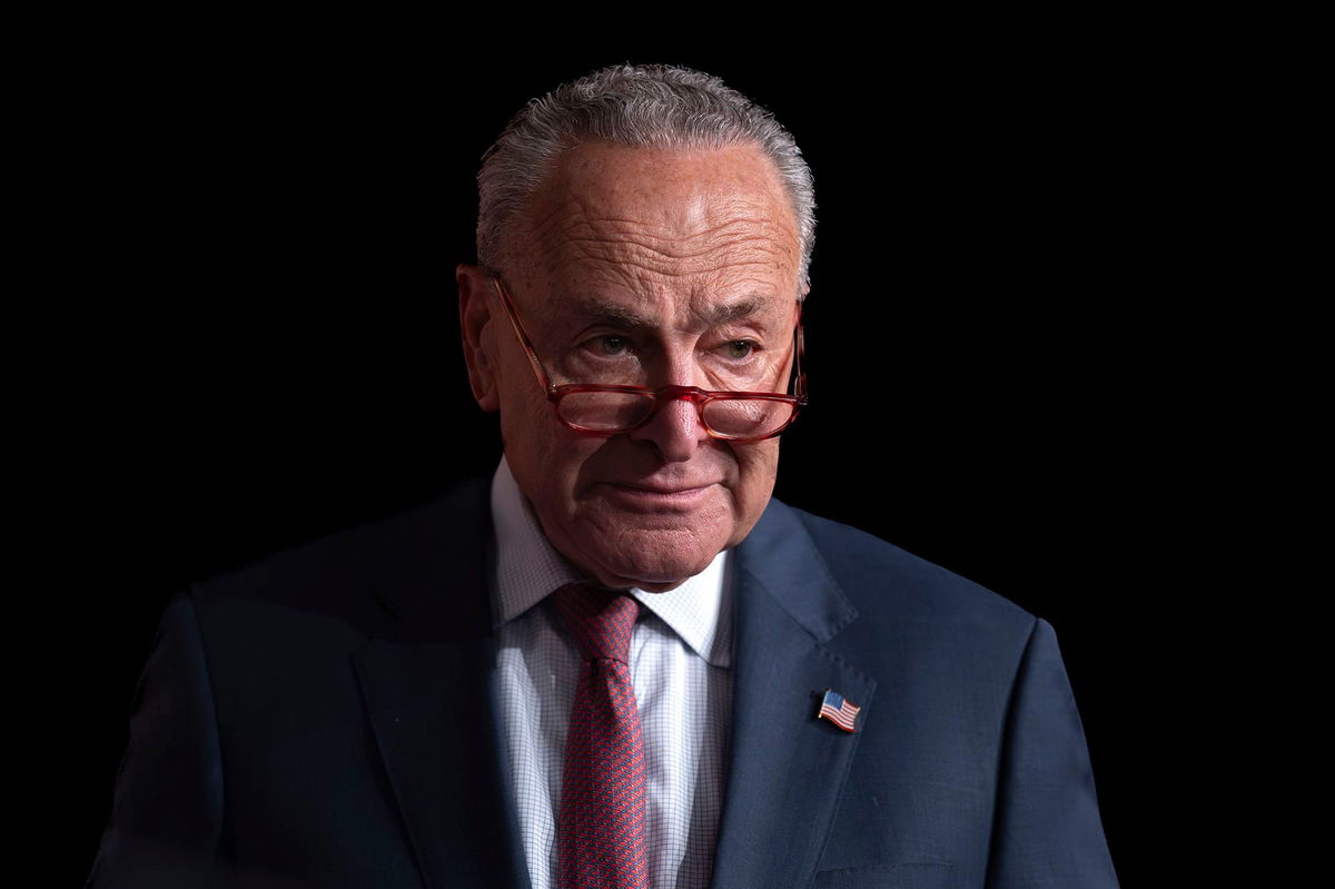 <i>J. Scott Applewhite/AP</i><br/>Senate Majority Leader Chuck Schumer announced a broad