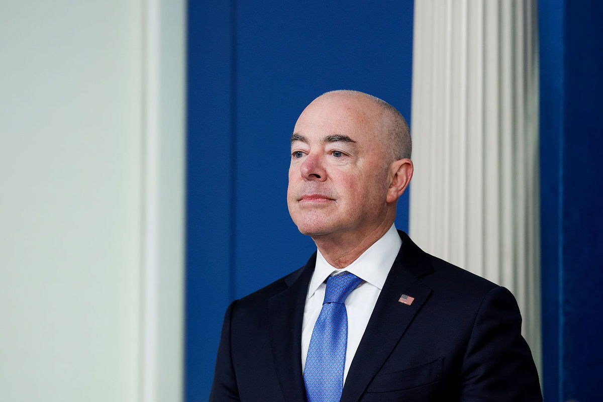 <i>Anna Moneymaker/Getty Images/FILE</i><br/>Homeland Security Secretary Alejandro Mayorkas