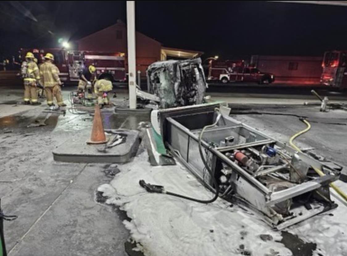 New video shows fiery crash at Indio gas station by a suspected DUI driver  - KESQ