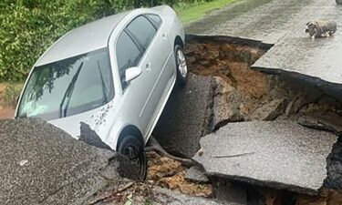 Resident Tia Nalani Nathaniel Rhodes shared this image of flooding in Mayfield on July 19.