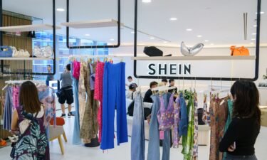 Clothes displayed at the Shein Group Ltd. headquarters in Singapore