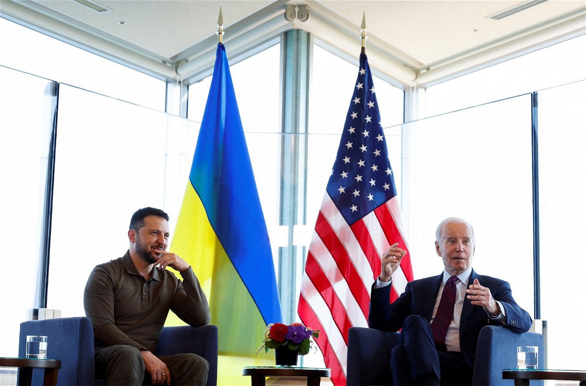 <i>Jonathan Ernst/Reuters</i><br/>U.S. President Joe Biden meets with Ukrainian President Volodymyr Zelenskiy