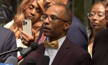 Abdul Muhammad speaks during a news conference on July 7 in Chicago. Activists in Chicago are calling for an investigation after Chicago Public Schools fired at least seven of the district’s Black principals over the 2022-2023 school year.