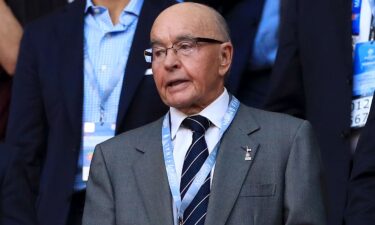 Joe Lewis in the stands during the UEFA Champions League Final at the Wanda Metropolitano