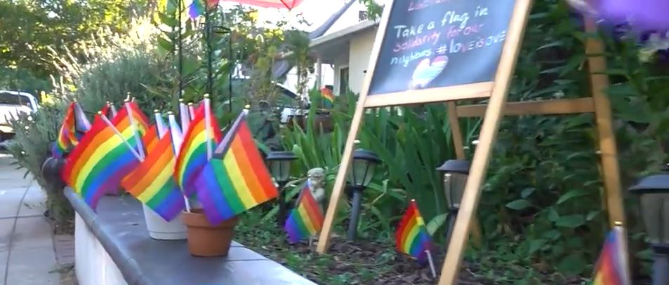 <i></i><br/>Neighbors in East Sacramento surrounding McKinley Park say home surveillance video links a string of Pride flag thefts and vandalism at their homes.