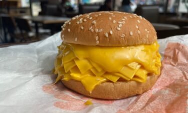 Burger King has introduced a new burger in Thailand with a burger with no meat and as many as 20 slices of American cheese.