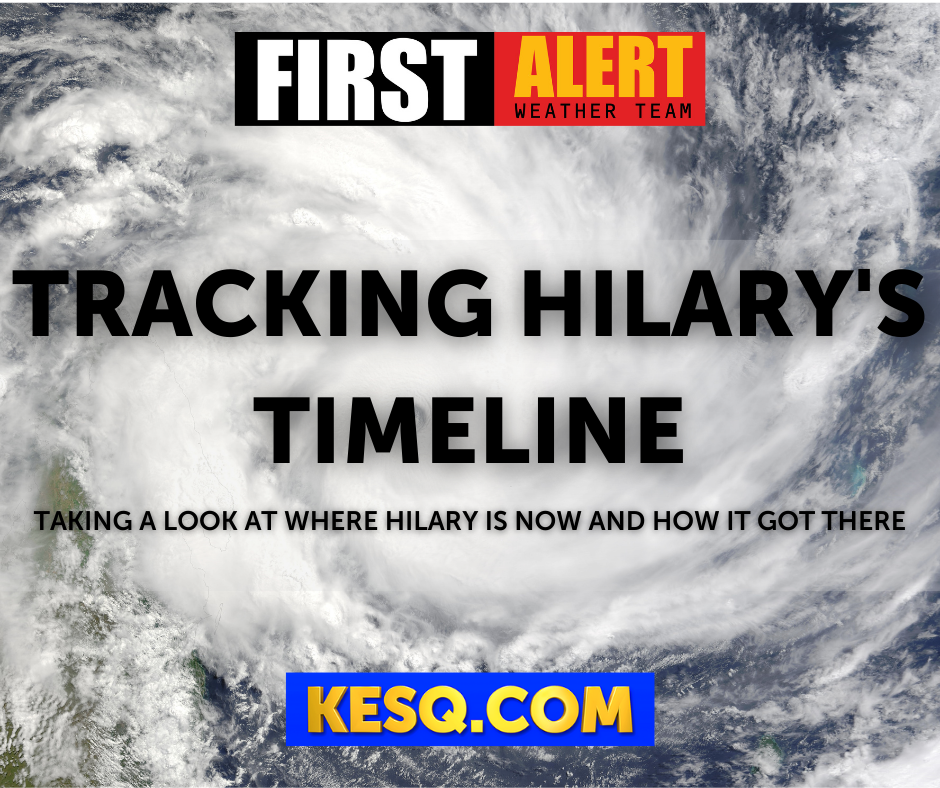 Tracking the timeline of Hurricane Hilary KESQ
