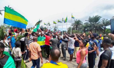 Gabon's ousted president Ali Bongo Ondimba appears in a video aired after the coup on August 30.