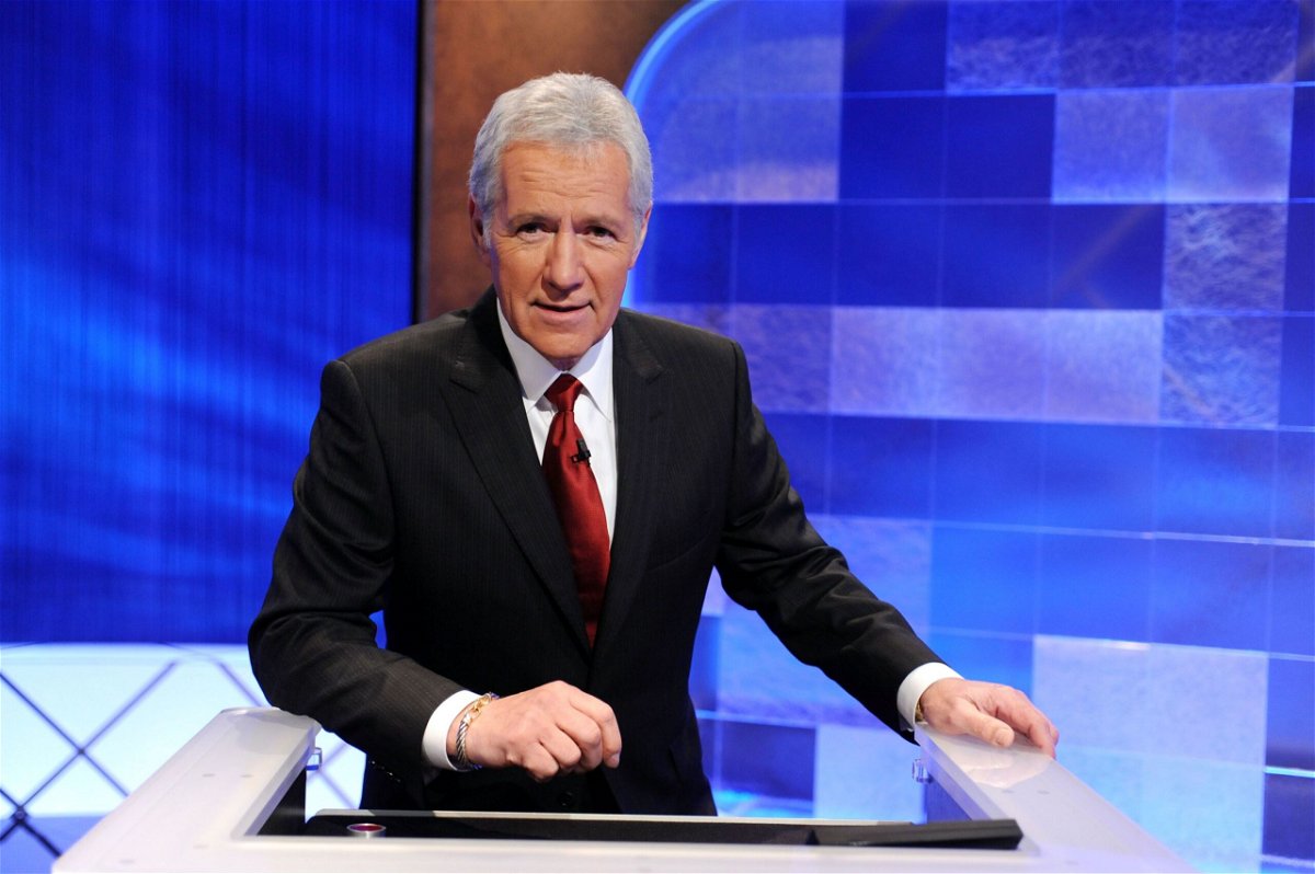 <i>Amanda Edwards/Getty Images</i><br/>Alex Trebek is seen here on the set of the 