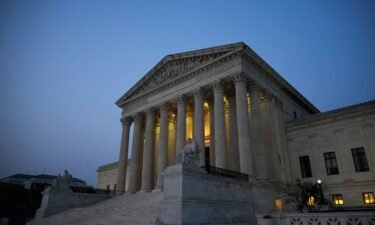 The U.S. Supreme Court is shown at dusk on June 28 in Washington
