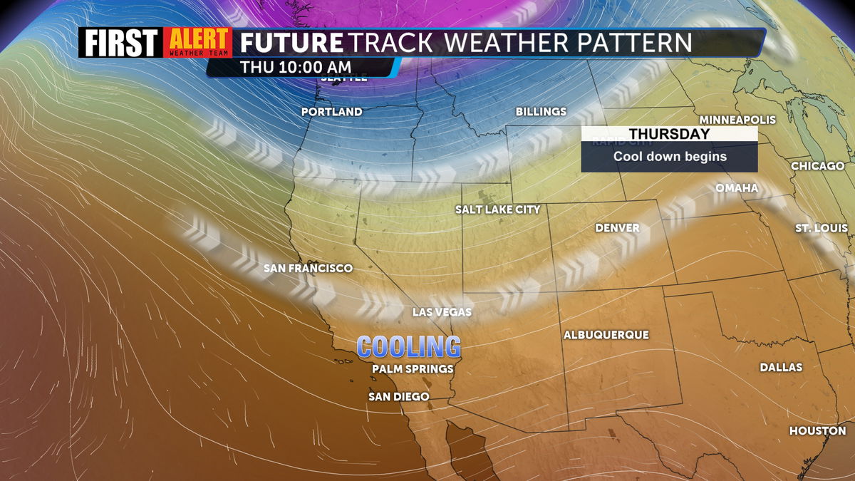 Cooling temperatures into the weekend