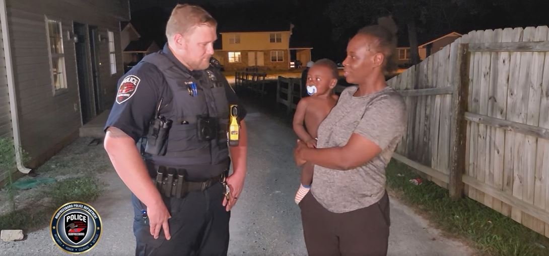 <i>Murfreesboro TN Police Department/WTVF</i><br/>Murfreesboro TN Police Department Officer Robert Baer was caught on camera saving a baby who stopped breathing. Days later