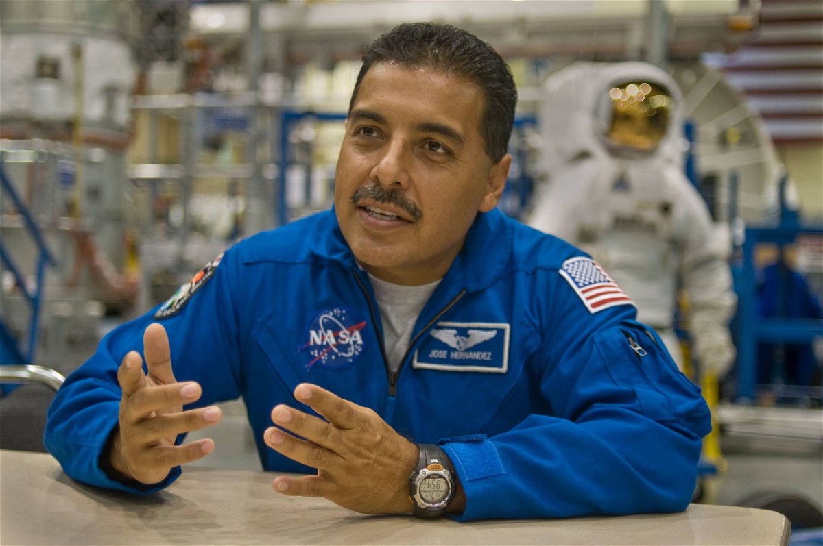 <i>NASA/Reuters</i><br/>This 2009 photo from NASA shows Hernández working aboard the International Space Station.